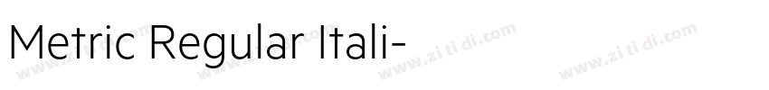 Metric Regular Itali字体转换